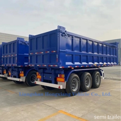 Customized White Color Shot Blast 3 Axles Rear Dump Semi Trailer for Stones and Sands