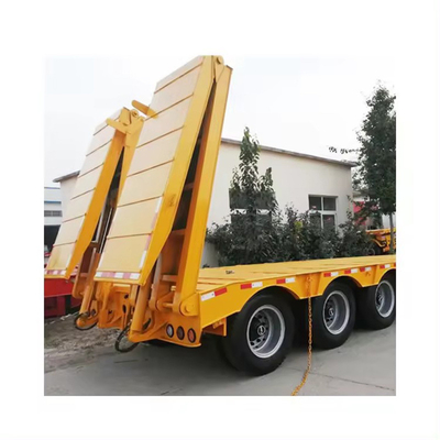 40FT 60FT Semi Trailer Lowbed with Long Gooseneck and Three Lines Six Axes Latest Version