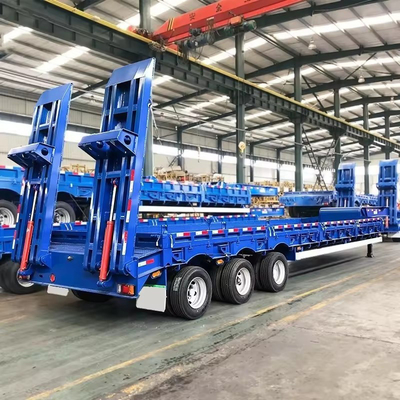 Self-dumping Low Bed Trailer with 120t Loading Capacity and Self-dumping Function