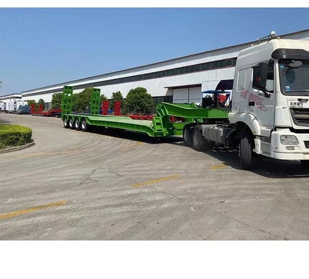 50 Ton Green Loader Truck Trailer 3 4-Axis Customization 1 Year After-sales Service
