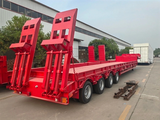 Transport Heavy Duty Machinery 3/4/5 Axle 50 60 80 Ton Gooseneck Excavator Low Loader