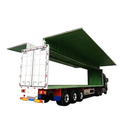 12 Meters Steel Box-Type 3-Axis Container Transport Semi-Trailer with Spinner Wing