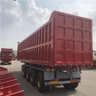 50 Tons 60 Tons and 80 Tons Capacity 4 Axle Dump Trailer for Flatbed Delivery Services