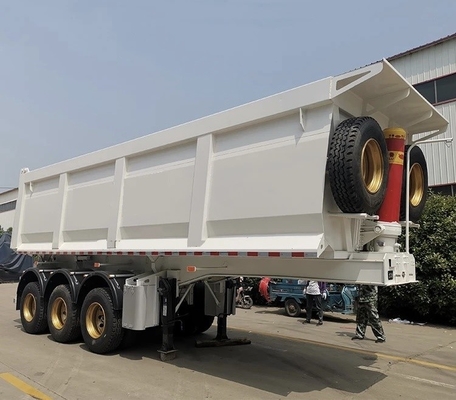 50-Ton 4-Axis U-Type Hydraulic Cylinder Dump Truck Trailer Customizable and Self-Dumping