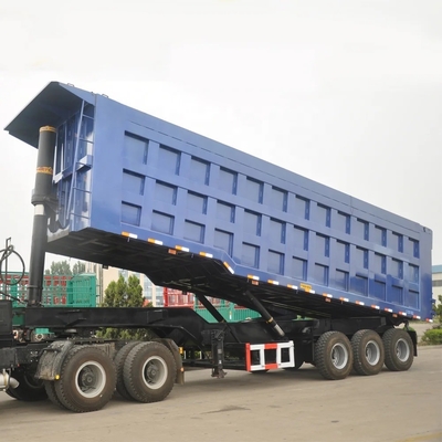Customizable Steel 35 40 M3 Stone Transport Tipper Trailer Rear Tilting Semi-Trailer