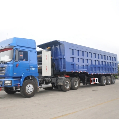 Customizable Steel 35 40 M3 Stone Transport Tipper Trailer Rear Tilting Semi-Trailer