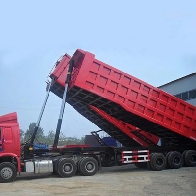 Customizable Steel 35 40 M3 Stone Transport Tipper Trailer Rear Tilting Semi-Trailer