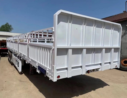 Directly Sells ABS Anti-lock Braking System Steel 3-Axis Sidewall Flat Semi-Trailer