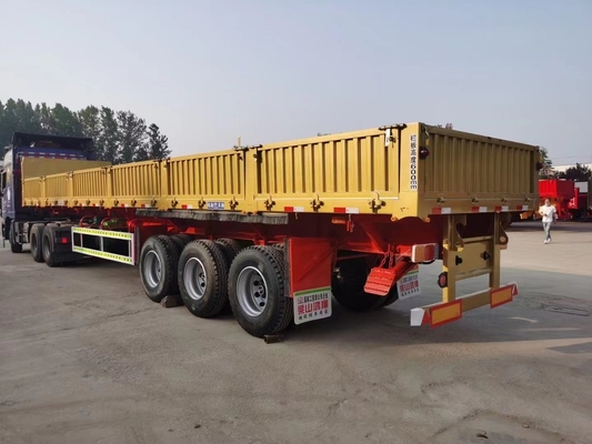 Made in 3-Axis Self-dumping Side Wall Semi Trailer with 1 Year After-sales Service