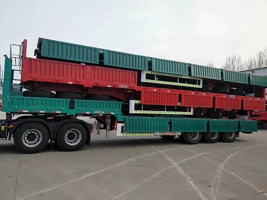 Made in 3-Axis Self-dumping Side Wall Semi Trailer with 1 Year After-sales Service