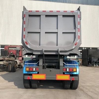 U Shape Tipping Rear Dump Trailer 50 60 80 Ton Hydraulic Tipper with Customization