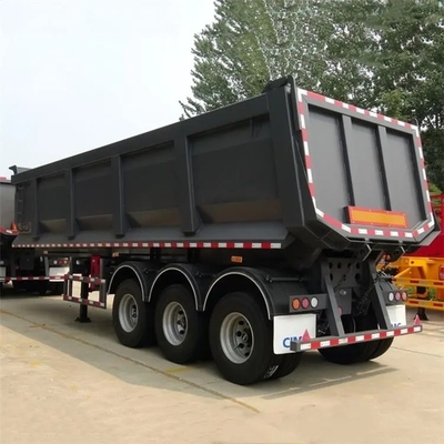 U Shape Tipping Rear Dump Trailer 50 60 80 Ton Hydraulic Tipper with Customization