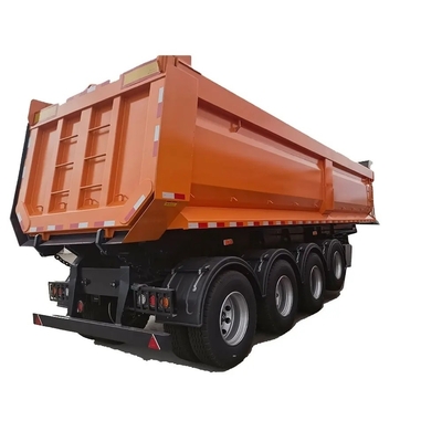 U Shape Tipping Rear Dump Trailer 50 60 80 Ton Hydraulic Tipper with Customization