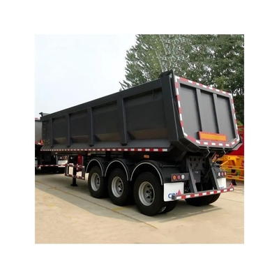 Truck Trailer U Shape Hydraulic Cylinder Rear End Side Dump Tipping Tipper Lorry for Mining Rock Sand Ore