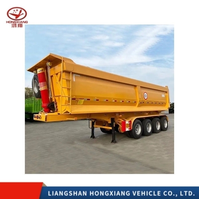 Steel 4 Axles Heavy Duty Side Aluminum Rear 30 50 60ton Hydraulic Semi Truck Dump Trailer