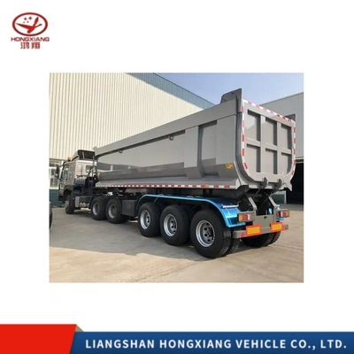 Light Duty 3 Axle 40FT Container Truck Tipper Semi Dump Trailer with Steel Grade
