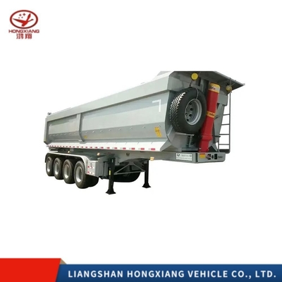 Light Duty 3 Axle 40FT Container Truck Tipper Semi Dump Trailer with Steel Grade