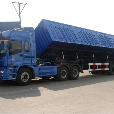 Tri Axle Rear Tipper Dump Tipping Semi Truck End Dump Semi Trailer with 8.12.16 Tires