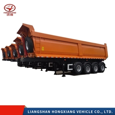 Van-type Semi Tipper Trailer 35cbm 60 Ton Rear Dump Truck Trailer for Volume Transport