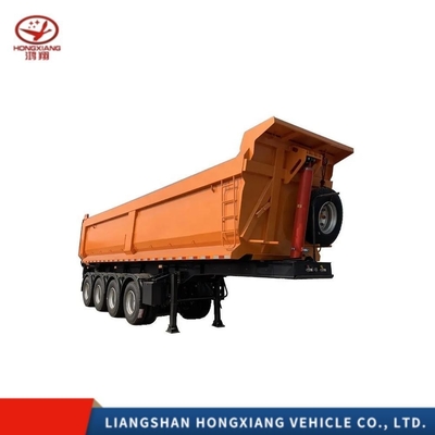 Van-type Semi Tipper Trailer 35cbm 60 Ton Rear Dump Truck Trailer for Volume Transport
