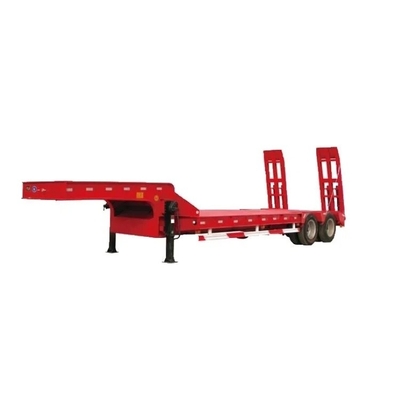 50-100 Tons Heavy Duty Gooseneck Truck Lowbed Semi Trailer with Manual Landing Leg