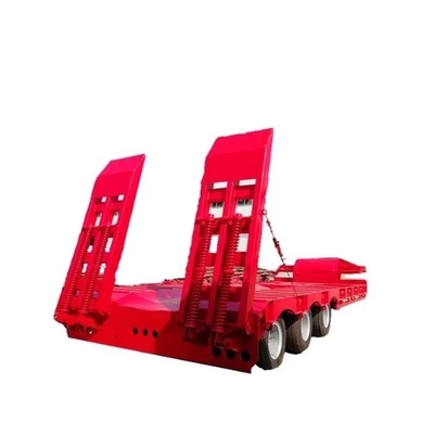 50-100 Tons Heavy Duty Gooseneck Truck Lowbed Semi Trailer with Manual Landing Leg