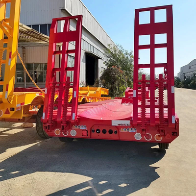 3 Axle 60 Tons 80ton Low Bed 3 Axltruck Semi Trailer Semi-Trailer with 13t Axle