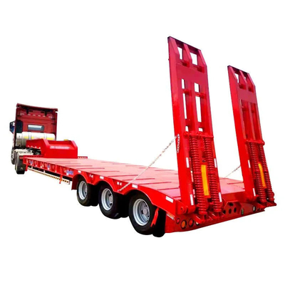 3 Axle 60 Tons 80ton Low Bed 3 Axltruck Semi Trailer Semi-Trailer with 13t Axle