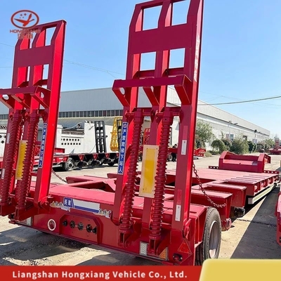 Customization 80tons 3axles Extendable 17m Lowbed Semi Trailer with 12r22.5 Tires