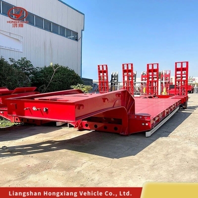 Customization 80tons 3axles Extendable 17m Lowbed Semi Trailer with 12r22.5 Tires