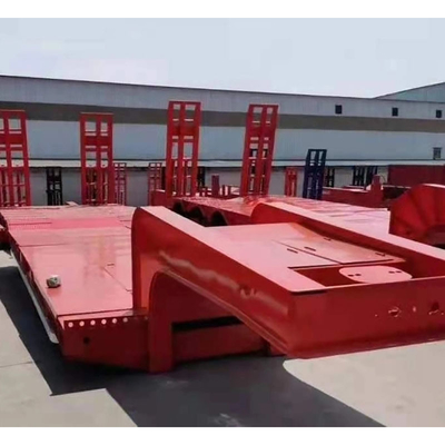 Lowest 3 Axles 14m 40FT Flatbed Low Bed Semi Trailer with ABS Anti-lock Braking System