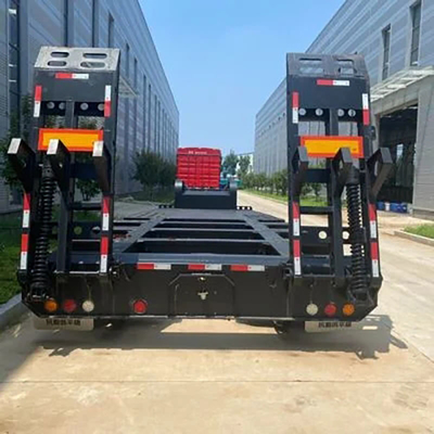 40ton 3 Axles 4 Axles Lowboy Semi Trailer with High Load Capacity and Durability