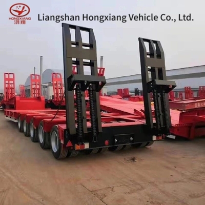 Flatbed Truck Low Bed Semi Trailer 13500X3000X1550 mm 40ton 3axle