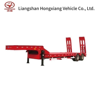 Flatbed Truck Low Bed Semi Trailer 13500X3000X1550 mm 40ton 3axle