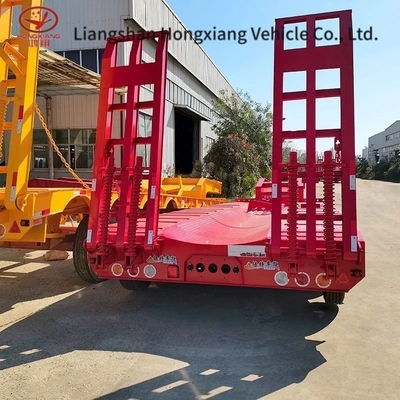 3 Axles 80t Lowbed Low Flatbed Loader Drop Deck Trailer with Consult Customer Service