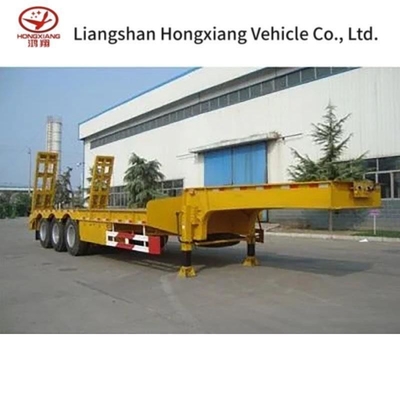 40tons 60tons 80tons 100tons Low Flatbed Semi-Trailer 3 Axles 80tons Low Bed Trailer