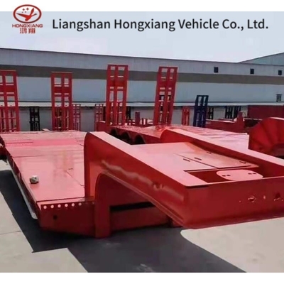 40tons 60tons 80tons 100tons Low Flatbed Semi-Trailer 3 Axles 80tons Low Bed Trailer