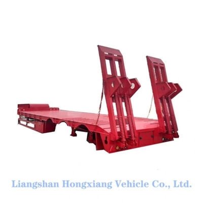 30-100 Tons Low Bed Semi-Trailer with Multi Axles and 13500X3000X1550 mm Measurements