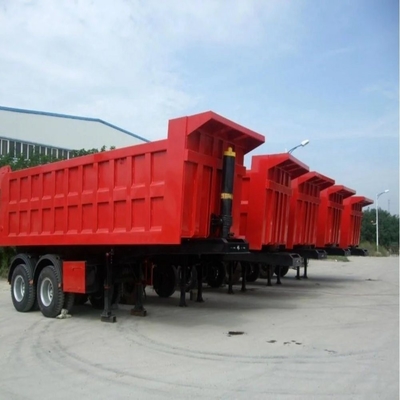 Main Beam 500mm Height Q345b Tipping Trailer for 50T 60T 80T at by The Customer Needs