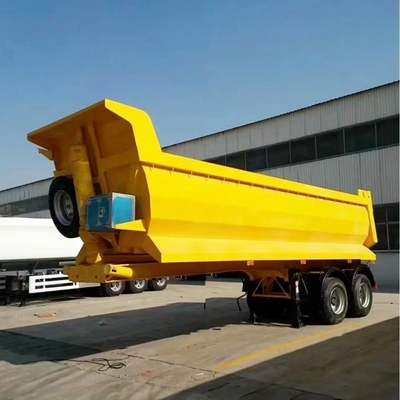 Dual Line Braking System 3 Axles Rear Tipper Trailer with Standard 28ton Landing Gear