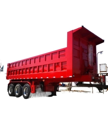 Dual Line Braking System 3 Axles Rear Tipper Trailer with Standard 28ton Landing Gear