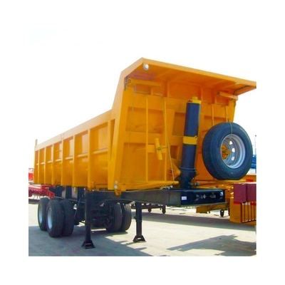 U Shape Hydraulic Cylinder Rear End Side Dump Tipping Tipper Lorry Mining Rock Sand Ore Dumper Box Van Semi Truck Trailer