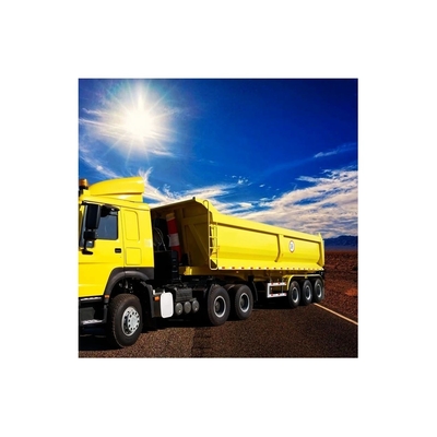 Suspension Mechanical Suspension Flatbed 3 Axle Rear Dump Semi Trailer with Flatbed