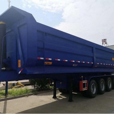 60 Ton Dump Semi Trailer with ABS Anti-lock Braking System 4 Axle U Type Dump Trailer