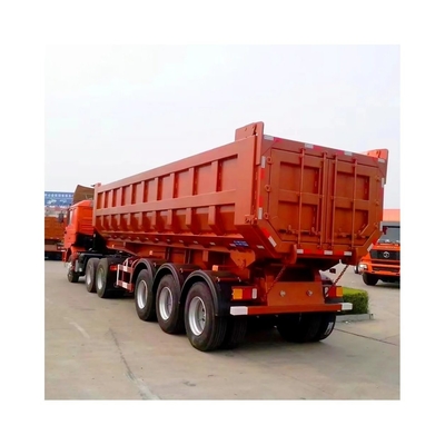 60 Ton Dump Semi Trailer with ABS Anti-lock Braking System 4 Axle U Type Dump Trailer