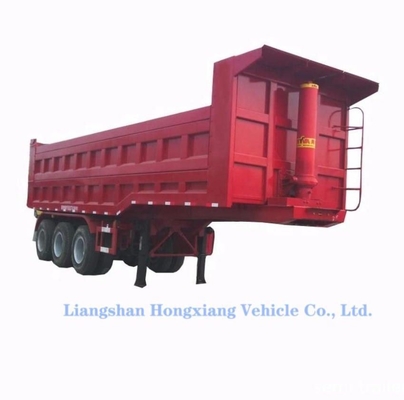 Professional of 4-Axle Rear Tip-Over Semi-Trailer with Air Suspension and Steel Material