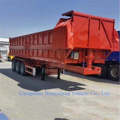 50tons 60tons 80tons Tipping Trailer 3 Axles Tractor Dumper Coal Transport Semi Trailer