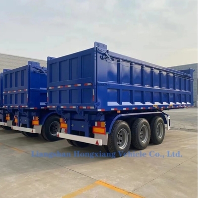 Customized Tipping Gravel Semi Bottom Gooseneck Dump Haulers Semi Trailer with Steel