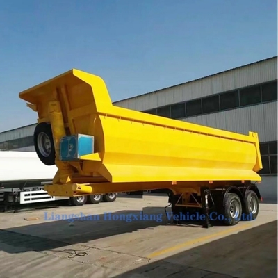 Flatbed Rear Dump Tipper Truck Dimension 9300*2500*3800mm Dump Semi Trailer for Market