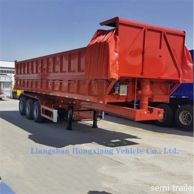 ABS Anti-lock Braking System Hydraulic Cylinder 3 Axles 50tons U Type Dump Trailer